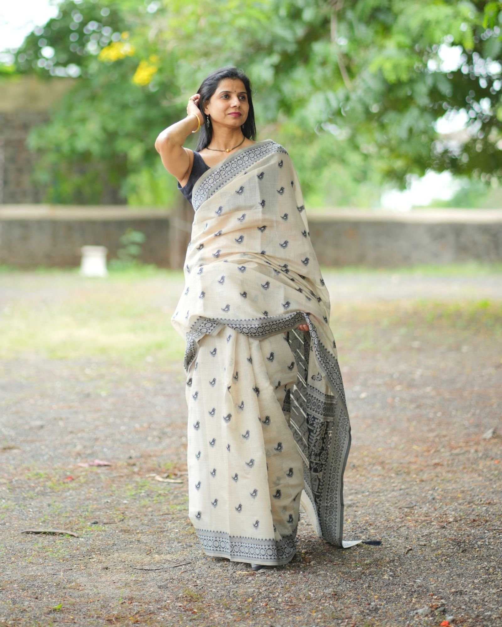 Hansini /Linen cotton