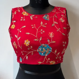 Embroidered Blouse /Crush Silk