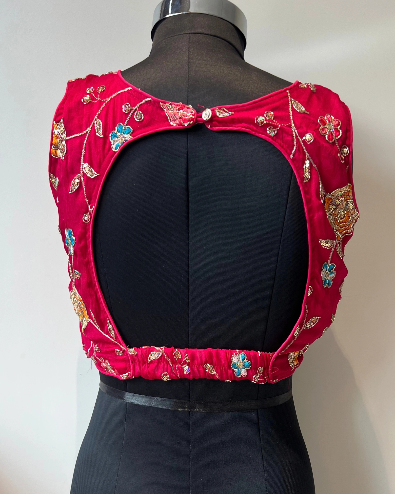 Embroidered Blouse /Crush Silk
