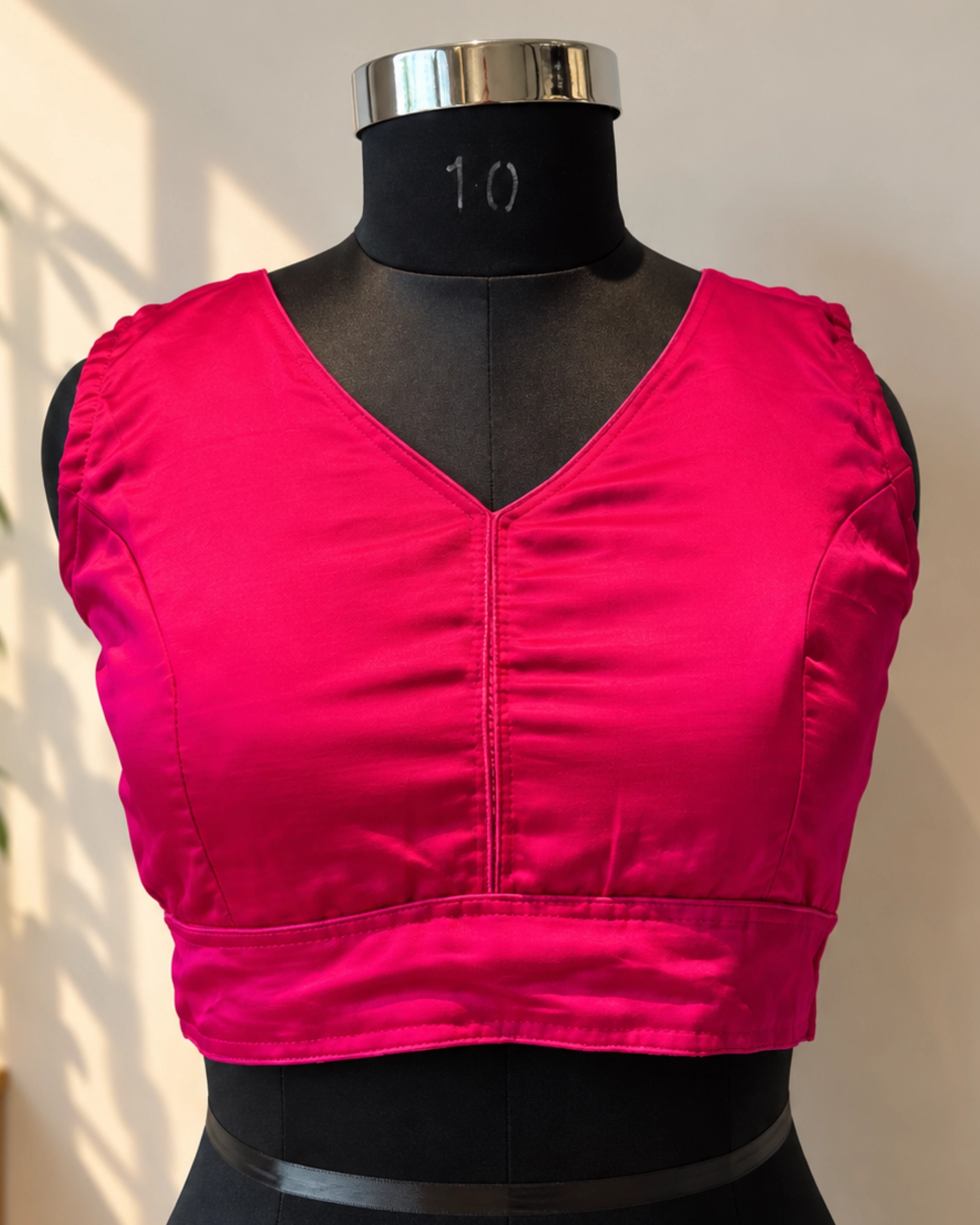 V-Neck Sleeveless Blouse/ Silk